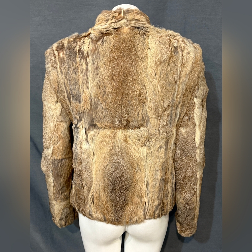 Tan Rabbit Fur Coat - Picture 2 of 7